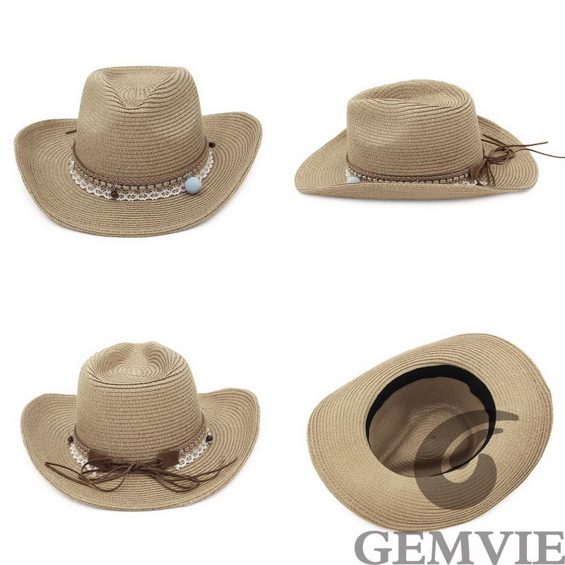 GEMVIE Chapeau de paille rétro - Cowboy Hat Straw avis et prix