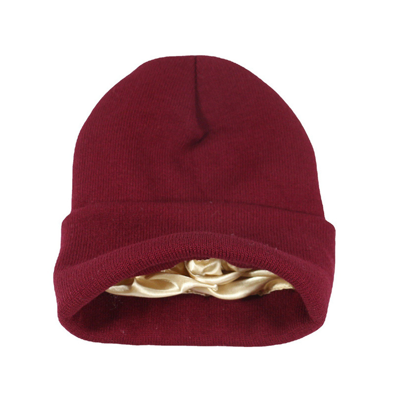 Bonnet en tricot doublé de sat - Beanie Cuffed Knit avis et prix